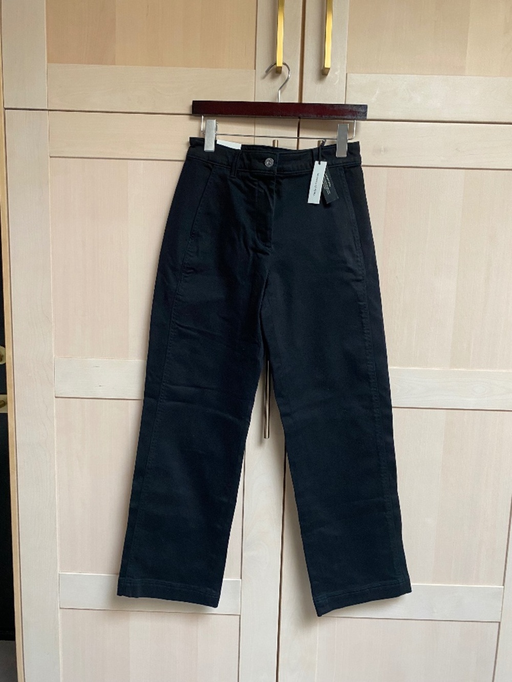 Banana Republic Pants Sz 2 Black Straight Fit Weekender Chino Twill Stretch NWT